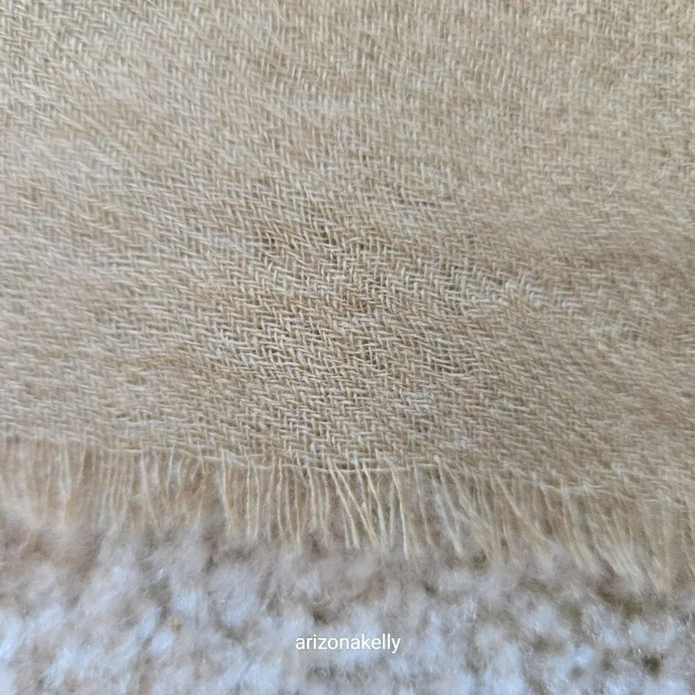 J. Crew Wool Scarf Ombre Gradient Tan to Cream